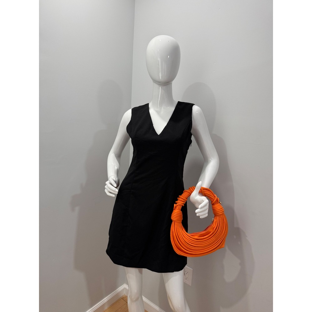 Commense Snug V-Neck Sleeveless Short Dress black size M - Picture 3 of 6